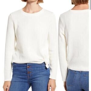 Madewell Texture & Thread Ribbed Knot Front Top